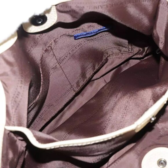 BURBERRY Hand Bag Leather Gold Auth ti2578 - Picture 11 of 14